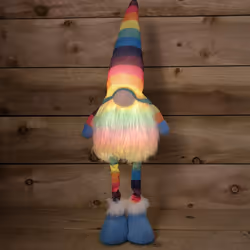 60cm Premier Battery Operated Lit Standing Christmas Rainbow Gonk