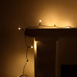 400 LED 40m Premier Christmas Outdoor 8 Function Battery Timer Lights Vintage Gold
