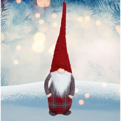 Red Standing Christmas Gonk With Red Tartan Trousers 73cm Plush