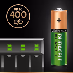 Duracell Recharge Ultra Type AA Batteries 2500 Mah, Pack of 4