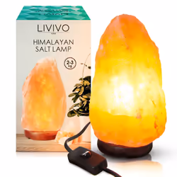 Livivo Premium Quality Natural Himalayan Electric Salt 3Kg Lamp Crystal Rock Salt Light 100% Authentic Table Office Home Rela ...