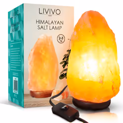 Livivo Premium Quality Natural Himalayan Electric Salt 3Kg Lamp Crystal Rock Salt Light 100% Authentic Table Office Home Relax Lamp