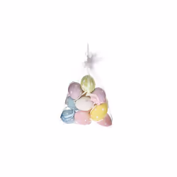 Hanging Easter Eggs 6cm Pastel Polka Dot x 12