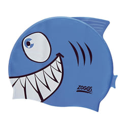 Boys' Silicone Character Swimming Cap, Shark, up to 14 years UK