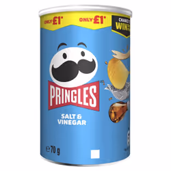 Pringles Salt & Vinegar 70g (Pack of 12)
