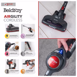 Beldray Cordless Vacuum Airgility Quick Vac Lite Multi-Surface Cleaner