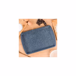 RH00998EU Nightfall Stone Baking Tray Sheet, Blue Marble Design, Suitable For Oven Use Up To 220C, PFOA Free, Perfect For Biscuits, Cookies & More,