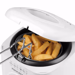 Progress 1L Compact 950W White Deep Fat Fryer with Removeable Basket Easy Clean