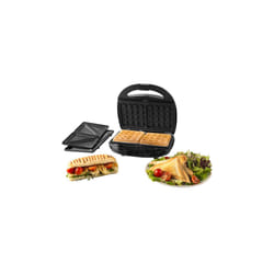 3 in 1 Waffle Panini Toaster Snack Maker Removable/Detachable Non-Stick Plates