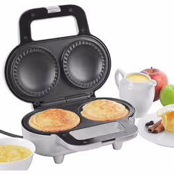 Salter EK4082 Non-Stick Double Deep Fill Pie Maker | 900 W | Silver | Lock Latch Handle | Crimping Edge | Sweet & Savoury Pie ...