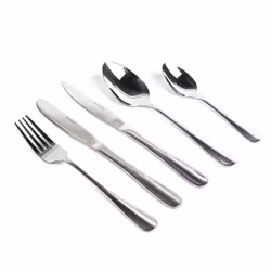 BW086282EU7 Newbury Cutlery Set â 20 Piece, 18/0 Stainless Steel, 15-Year Guarantee, 4 Place Settings, Includes Forks, Kniv ...