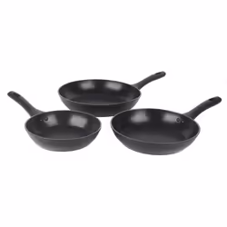 Salter BW08773, Round, All-purpose pan, Black, Aluminium, 3 pc(s), Gas