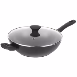 Salter BW08780 Geo Hex Non-Stick Wok With Lid - 28cm Wok, Lightweight, Side Handles, 5 X Tougher* Diamond-Effect, Suitable
