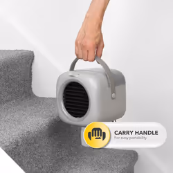 Beldray 2 in 1 Portable Space Heater & Air Cooler Climate Cub 500ml 2 Speed Grey