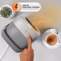 Beldray 2 in 1 Portable Space Heater & Air Cooler Climate Cub 500ml 2 Speed Grey