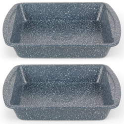 COMBO-5444 Square Baking Pan Roaster Tray Set of 2, Non-Stick, Carbon Steel Oven Tins, BPA/PFOA Free, For Brownies, Batch Cooking, Roasting, Nightfall