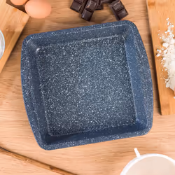 COMBO-5444 Square Baking Pan Roaster Tray Set of 2, Non-Stick, Carbon Steel Oven Tins, BPA/PFOA Free, For Brownies, Batch Cooking, Roasting, Nightfall