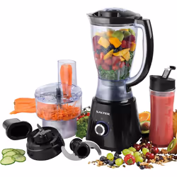 Salter Deluxe Blender Set, Food Processor Bowl, 1.5L Jug, 600ml Bottle