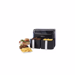 Salter EK4548 Dual Cook Pro Air Fryer, Double Drawer Non-Stick Cooking, Sync & Match Cook Function, 2 XL Frying Trays For Ind ...