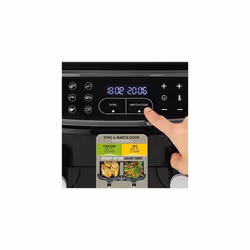 Salter EK4548 Dual Cook Pro Air Fryer, Double Drawer Non-Stick Cooking, Sync & Match Cook Function, 2 XL Frying Trays For Independent Cooki