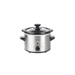 Progress EK2621P Stainless Steel Slow Cooker With Lid - 3 Heat Settings, 1.5L Removable Easy Clean Ceramic Bowl, Serves 1-2 People, Energy Efficient,