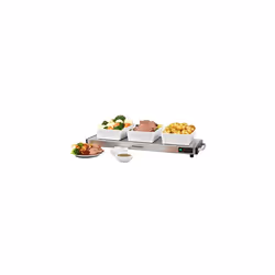 Progress EK2610P Cordless Hot Plate, Large Food Warming Tray, Plate Warmer, Portable Buffet Server Tray, 1200 W, Non-Slip Fee ...