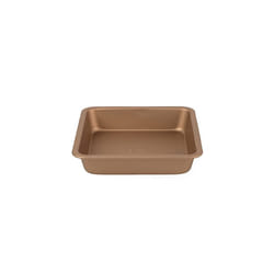 Russell Hobbs RH02148GEU7 Opulence 22 cm Carbon Steel Square Pan, Non-Stick Surface, Easy Clean, Stylish Design, Gold, Perfect for Tarts, Brownies &