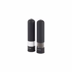 7524 BKXR Electric Salt & Pepper Grinder Set - Automatic Mills, Battery Powered One Button, Ceramic Mechanism, Soft Touch Fin ...