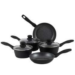Russell Hobbs RH02814EU7 Metallic Marble Cooking Pan Set - Non-Stick 5 Piece Kitchen Cookware, 20/24cm Frying Pans, 16/18/20cm Saucepans