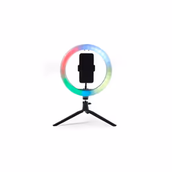 EE5977SBLKSTKEU7 Selfie Ring Light Tripod - with Phone Holder, 26cm Ring Light, LED Desktop Streaming Light, Metal Tripod wit ...
