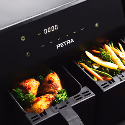 Petra Dual Air Fryer Double Drawer Non-Stick  6 Presets 7.4L 2400 W