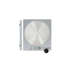 1036 SVSSDR Electronic Kitchen Scale - Disc Digital Weighing Scale, Spun Stainless Steel Platform, LCD Display, 5Kg Capacity, Battery Included, Add &