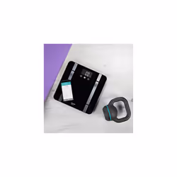 SA00432FEU6 Smart Digital Bathroom Scale -Bluetooth Connect to Phone With Salter Health App, 200kg Capacity, Measures Weight, Body Fat/Water,