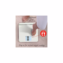 Salter 9075 WH3R Electronic Bathroom Scale, Premium Max Digital Weighing Scales For Body Weight, Heavy Duty, 250Kg Capacity, Large Platform