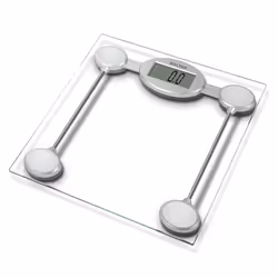 9018S SV3R Glass Electronic Bathroom Scale - 180 KG Maximum Capacity, Easy to Read LCD Display, Tap to Start, Large Toughened ...