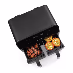 Salter EK4750BLK Dual Air Fryer - Double Drawer, 7.4L, 2400W - Black