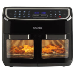 Salter EK5668GW Dual View Air Fryer Oven â XL Multi-Cooker with 12L Capacity, Add Divider for 5L Dual Cooking, Removable Easy Clean Accessory Kit