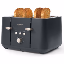 EK5565BGRY 4-Slice Toaster- Marino Modern Finish, Removable Crumb Tray Included, 7 Levels of Variable Browning, Self-Centring ...