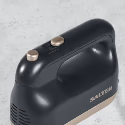 Salter EK5512BGRY Marino Hand Mixer â 250W Electric Whisk, 5 Speed, Stainless Steel Attachments, 2 Mixing Beaters, 2 Dough Hooks and Balloon Whisk