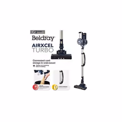 BEL01625 Airxcel Turbo Vacuum Cleaner - Converts To Handheld, Lightweight Corded Stick Vac, Wall Mountable, 600ml Dust Container, Crevice Tool & Spare