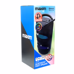 Portable Karaoke Speaker Party LED Lights & Bluetooth Wireless Maxim 100W PMPO