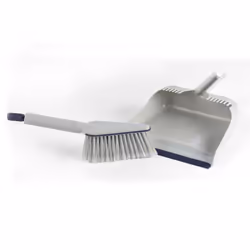 LA032760FEU7 Deep Clean Dustpan and Brush Set â Sweeping Brush with Pointed Head for Hard-to-Reach Areas, Scratch-Free Bristles, Rubber Lip for Easy