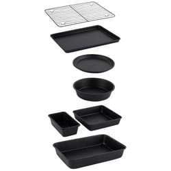 BW12572EU7 Bakes Stackable 7 Piece Bakeware Set â Non-Stick With Baking Tray, Cake Tin, Tart Tin, Loaf Pan, Brownie Pan, Roasting Tin, Cooling Rack,