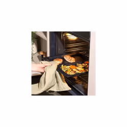 BW12808EU7 Megastone 40 cm Split Baking Tray â Non-Stick Oven Tray with 2 Compartments for Multipurpose Cooking, Durable Carbon Steel Ovenware, Easy