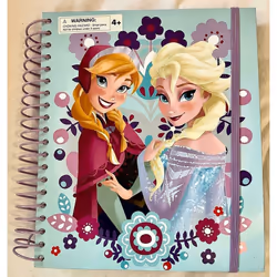 Elsa Anna colouring markers stencils activity notebook for kids