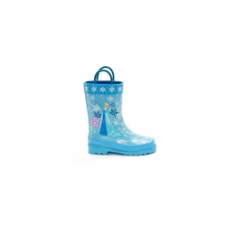 Frozen Rain Boots Anna Elsa Blue Girls Size