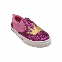 Girls  Glitter Pink  Slip-on Sneaker Trainers Kids UK Size ; 13 EU; 32