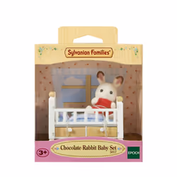 Sylvanian Families Chocolate Rabbit Baby Set (Baby Bed), 3 yr(s), Multicolour, Polystyrene, Plastic