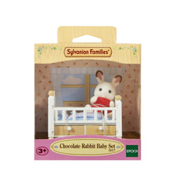 Sylvanian Families Chocolate Rabbit Baby Set (Baby Bed)