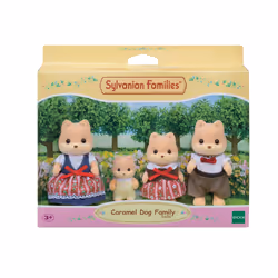 Sylvanian Families Caramel Dog Family, 3 yr(s), Multicolour, Polyvinyl chloride (PVC), Polystyrene, Thermoplastic elastomer ( ...